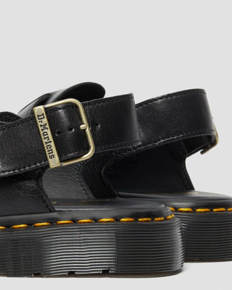 Dr Martens Jorge Made in England Leren Slingbacks Sandalen Met Riem Heren Zwart | NL 168QMA